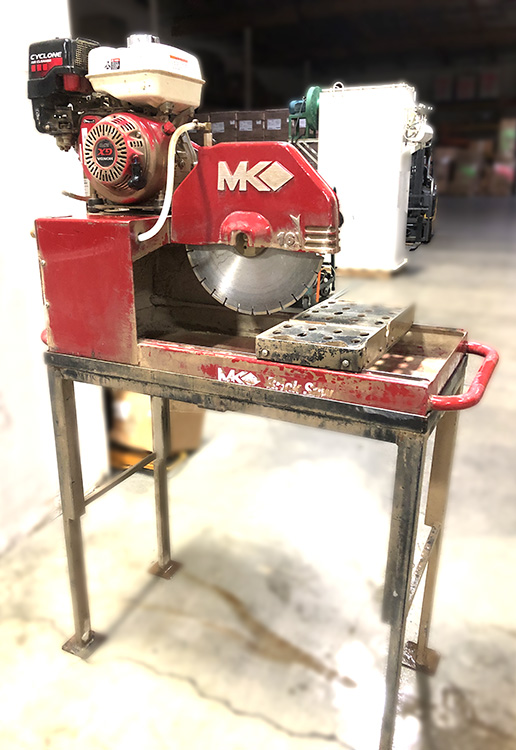 Used MK-1280G 16" 8.4hp Gas Wet Cut Core Saw (Honda GX270) with Stand