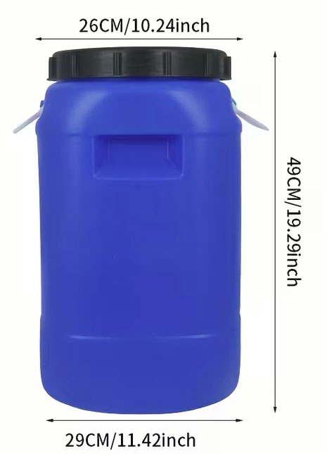 6.6 Gallon Plastic Drum for Leach Tests, Blending & Mixing - Image 2