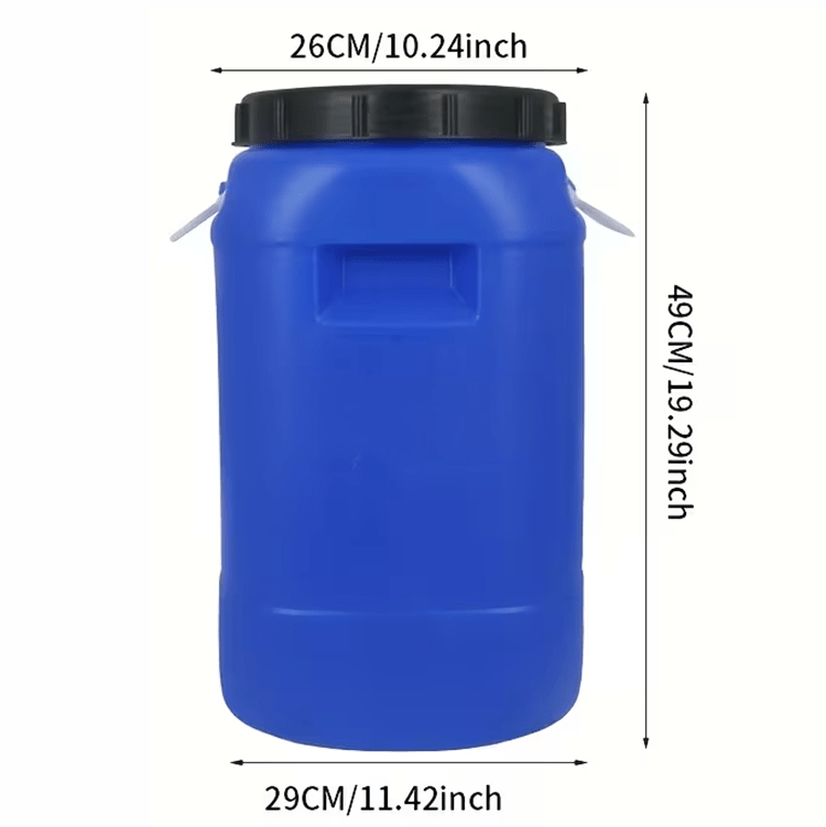 7.93 Gallon (30 L) Plastic Drum for Leach Tests, Blending & Mixing - Image 2