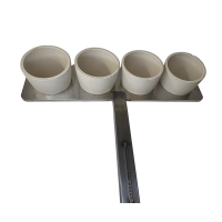 48" Flat Plate Crucible Charging Tong 4 x 1 (30-40-45 gram)