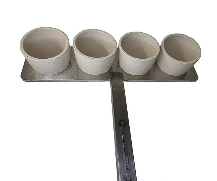 48" Flat Plate Crucible Charging Tong 4 x 1 (30-40-45 gram)
