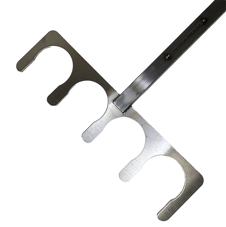 48" Flat Plate Crucible Charging Tong 4 x 1 (30-40-45 gram) - Image 3