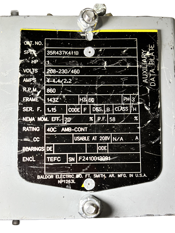 ST Ring Pulverizer Motor - Refurbished - Image 2