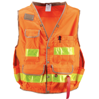 Geology Vest - Fluoro Orange with Reflective Strips - Size S